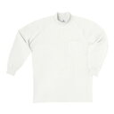 【暮らしラクラク応援セール】桑和 0058 長袖ハイネックTシャツ(胸ポケット付き) 4Lサイズ ホワイト(0)【取り寄せ・返品不可商品】
