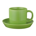 【暮らしラクラク応援セール】西海陶器 波佐見焼 コモン コーヒーカップ&ソーサー 緑 18286【取り寄せ・返品不可商品】