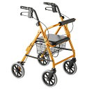 【暮らしラクラク応援セール】ハッピーII NB 室内室外兼用歩行車 オレンジメタリック117006【取り寄せ・返品不可商品】