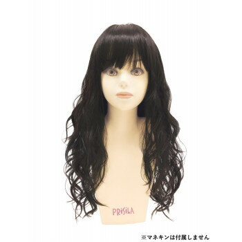 【暮らしラクラク応援セール】プリシラ オールウィッグ フラッフィーウェーブロング A-701 耐熱 TCK・ショコラブラック【取り寄せ・返品不可商品】