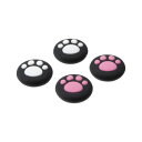 【暮らしラクラク応援セール】SWITCH Joy-Con用 アナログスティックカバー ねこにゃん 黒 CY-NSJCASCN-BK【取り寄せ・返品不可商品】