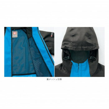 【暮らしラクラク応援セール】アイトス パーカーブルゾン(男女兼用) ターコイズ×チャコール L 10302【取り寄せ・返品不可商品】