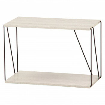 【暮らしラクラク応援セール】不二貿易 C/D:67325 EZBOワイヤーラック2段 60幅 ホワイトオーク【取り寄せ・返品不可商品】