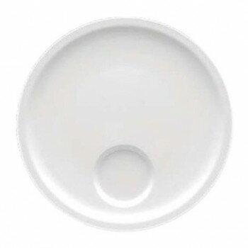 【暮らしラクラク応援セール】メラミン　φ210タレ付丸取り皿　白メラミン　90053040【取り寄せ・返品不可商品】