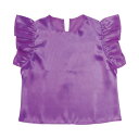 【暮らしラクラク応援セール】アーテック ソフトサテン フリフリシャツ C 紫 18570【取り寄せ・返品不可商品】
