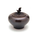 【暮らしラクラク応援セール】日本香堂 香炉 寿型小鳥蓋 高岡銅器 79715【取り寄せ・返品不可商品】