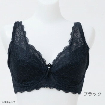 【暮らしラクラク応援セール】TAMURA yauco 脇高ワイヤー入り フルカップブラジャー ブラック F75 YTC22【取り寄せ・返品不可商品】