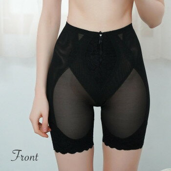 【暮らしラクラク応援セール】TAMURA Yauco シルキーボディシェイプ ロングガードル YTJ04 ブラック M【取り寄せ・返品不可商品】