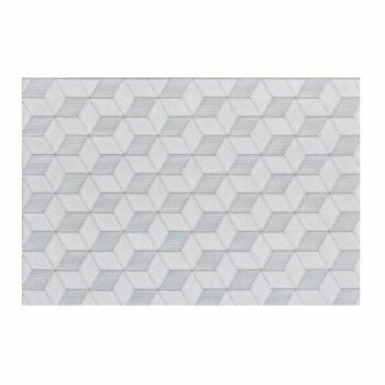 【暮らしラクラク応援セール】福井クラフト　450長角マット　キュ-ブシルバ- 50312120【取り寄せ・返品不可商品】