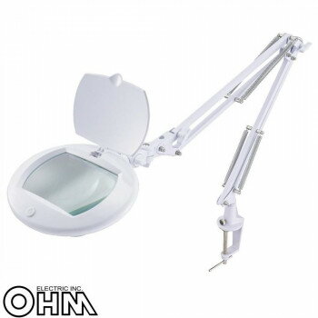 【暮らしラクラク応援セール】オーム電機 OHM ルーペ付きLEDアームライト エルズーム AS-L8095-2B-W【取り寄せ・返品不可商品】