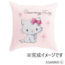 【暮らしラクラク応援セール】オリムパス 6024 ししゅうキット クッション チャーミーキティリボン【取り寄せ・返品不可商品】