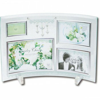 【暮らしラクラク応援セール】ユーパワー ジュエリーチャーム ガラスフォトフレーム 4ウィンドー GF-03551【取り寄せ・返品不可商品】