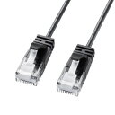 【暮らしラクラク応援セール】サンワサプライ カテゴリ6A極細LANケーブル KB-SL6A-03BK【取り寄せ・返品不可商品】