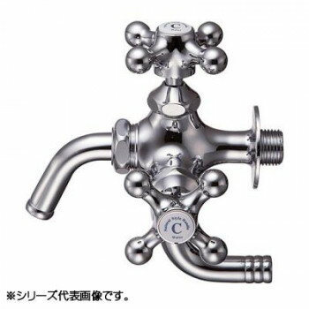 【暮らしラクラク応援セール】三栄 SANEI 万能二口横水栓 寒冷地用 JF12YK-13【取り寄せ・返品不可商品】