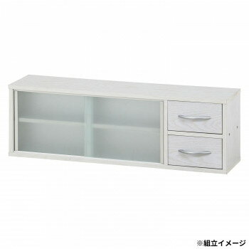 【暮らしラクラク応援セール】カウンター上収納ラック 90幅 オークWH 52286【取り寄せ・返品不可商品】