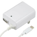 【暮らしラクラク応援セール】OHM ACアダプター USB+TypeCケーブル 1m MAV-AUC2-W【取り寄せ・返品不可商品】