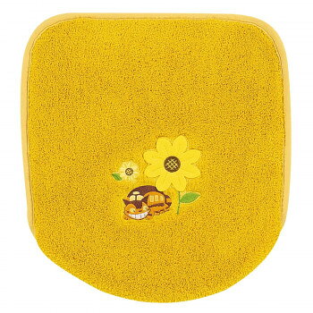 【暮らしラクラク応援セール】センコー となりのトトロ 花のバス停 トイレふたカバー 普通・洗浄兼用タイプ イエロー 19759【取り寄せ・返品不可商品】