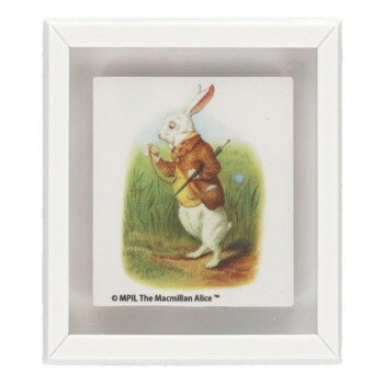 【暮らしラクラク応援セール】ゾーウィー マクミランアリス 額縁マグネット 白ウサギ 時計 7490【取り..