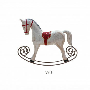 【暮らしラクラク応援セール】アンティークウッド ロッキングホース WH【取り寄せ・返品不可商品】