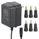 【暮らしラクラク応援セール】OHM AudioComm ACアダプター DC6V対応 トランス式 変換プラグ6種付き AV-DR6005N【取り寄せ・返品不可商...