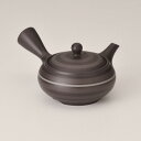 【暮らしラクラク応援セール】陶聖黒平丸グレーライン急須 Y873【取り寄せ・返品不可商品】