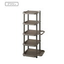 【暮らしラクラク応援セール】吉川国工業所 靴収納ラック シューズストレージ5段 ブラウン【取り寄せ・返品不可商品】