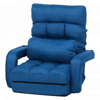 【暮らしラクラク応援セール】不二貿易　（C/D:35499） 4WAY座椅子 0212 ネイビー【取り寄せ・返品不可商品】