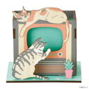 【暮らしラクラク応援セール】セトクラフト ペンスタンド テレビ猫 W23-0001【取り寄せ・返品不可商品】