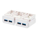 【暮らしラクラク応援セール】LIHIT LAB.(リヒトラブ) USB3.0ハブ 机上台専用 白 A-7337-0【取り寄せ・返品不可商品】