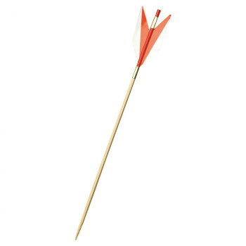 【暮らしラクラク応援セール】萬洋 天朱矢羽根串(赤)12cm100本入 18-352A【取り寄せ・返品不可商品】