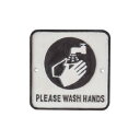 【暮らしラクラク応援セール】63419 アイアンプレート WASH HANDS【取り寄せ・返品不可商品】