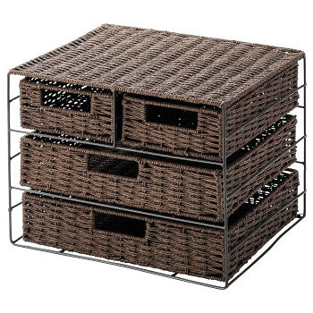 【暮らしラクラク応援セール】ペーパーバスケット 収納ボックス ダークブラウン CH-407DBR【取り寄せ・返品不可商品】