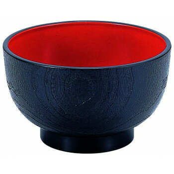 【暮らしラクラク応援セール】福井クラフト　5寸桐木目丼 黒内朱 45014490【取り寄せ・返品不可商品】