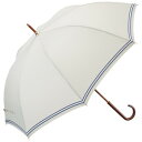 【暮らしラクラク応援セール】umbulatio モクット 長傘58cm マニッシュボーダー グレージュ U158-1111BG1-BI【取り寄せ・返品不可商品】
