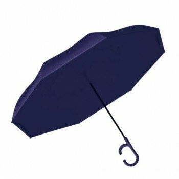 【暮らしラクラク応援セール】中谷 傘 逆さ傘 ネイビー Amane 長傘 815-021【取り寄せ・返品不可商品】