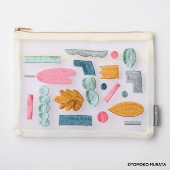 美-健康ゴルフの【暮らしラクラク応援セール】ヒサゴ ムラタトモコ 刺繍メッシュポーチ Harvest(実り) UTN308【取り寄せ・返品不可商品】|詳細画像