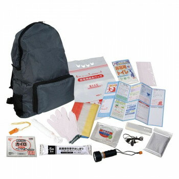 【暮らしラクラク応援セール】ナカガワ　防災用品 非常持出しリュックセット15点 HR25-15　HR25-15【取り寄せ・返品不可商品】