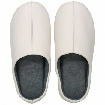 FAS project THE HOTELISH チャールススリッパ レザー調 ホワイト L NWT-00710