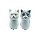【暮らしラクラク応援セール】キャットセラミック ソルト&ペッパーセット シロ&ハチワレ 4009565-02【取り寄せ・返品不可商品】