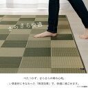 【暮らしラクラク応援セール】ブロック い草ラグ 261×352cm 江戸間6畳 ライトグレー 1080450210602【取り寄せ・返品不可商品】