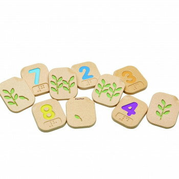 【暮らしラクラク応援セール】正規輸入品 プラントイ 木製玩具 点字ナンバー1-10 5654【取り寄せ・返品不可商品】
