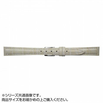 【暮らしラクラク応援セール】MIMOSA(ミモザ) 時計バンド SY型押ワニ 18mm オフホワイト (美錠:銀) CSY-WH18【取り寄せ・返品不可商品】