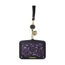 【暮らしラクラク応援セール】La Roseraie IDカードホルダー IDC-Rose06 ブラック×パープル【取り寄せ・返品不可商品】