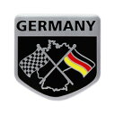 【暮らしラクラク応援セール】東洋マーク製作所 バイク・カーアルミエンブレム GERMANY フラッグ AE-7【取り寄せ・返品不可商品】
