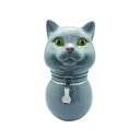 【暮らしラクラク応援セール】キャットセラミック キャニスター グレー 4009568-04【取り寄せ・返品不可商品】