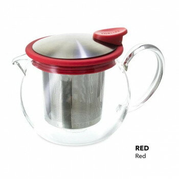 【暮らしラクラク応援セール】FORLIFE ボラガラスティーポット 444ml　831 Red【取り寄せ・返品不可商品】