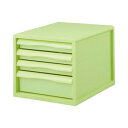 【暮らしラクラク応援セール】ナカバヤシ FIT COLOR A4レターケース4段 GN グリーン A4E-FC04-GN【取り寄せ・返品不可商品】