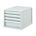 【暮らしラクラク応援セール】ナカバヤシ FIT COLOR A4レターケース4段 GY グレー A4E-FC04-GY【取り寄せ・返品不可商品】