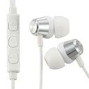 【暮らしラクラク応援セール】AudioComm スマホ対応ステレオインナーホン シルバー HP-B172N-S【取り寄せ・返品不可商品】