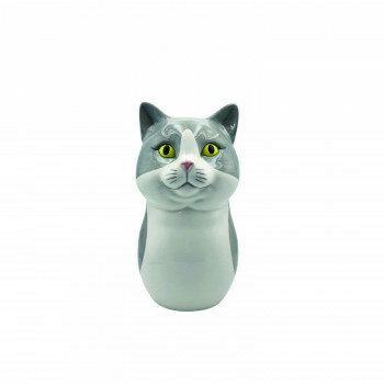 【暮らしラクラク応援セール】キャットセラミック フラワーポット(L) ハチワレ 4009567-02【取り寄せ・返品不可商品】
